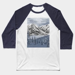 Snowflake mountain winter wonderland Baseball T-Shirt